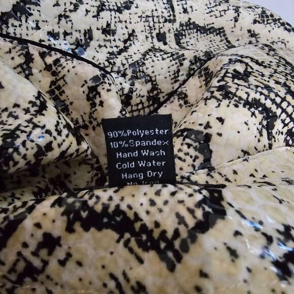 Clara S. Allover Snake Print Button-Up Allover Sequin Jacket Women's Size Large - Picture 9 of 13